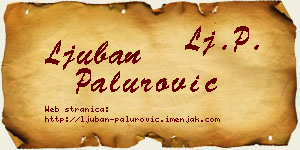 Ljuban Palurović vizit kartica